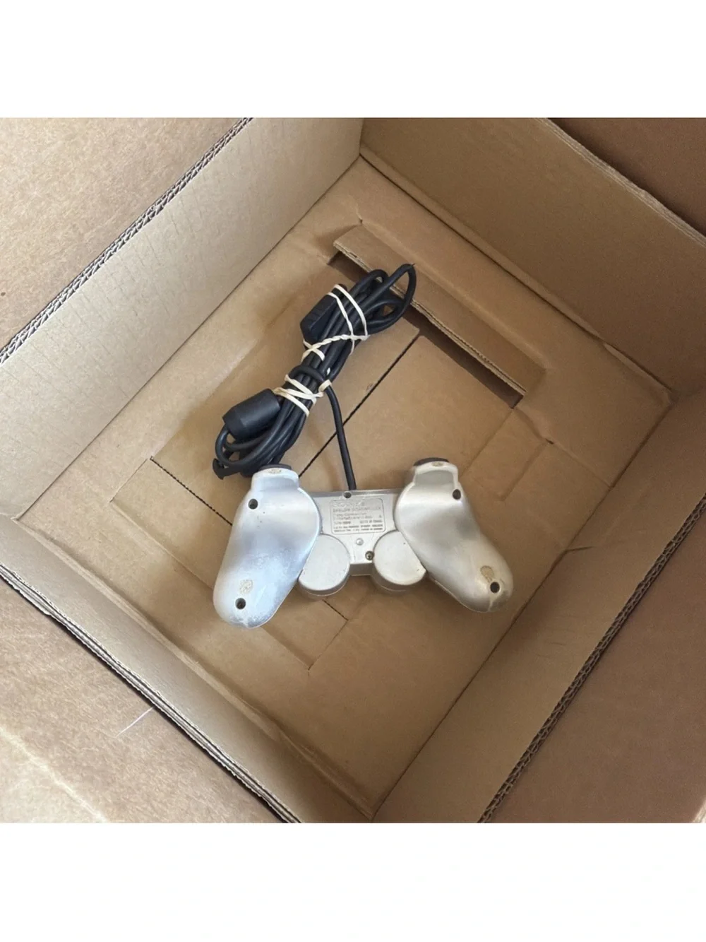 OEM Sony PS2 DualShock 2 Controller Silver SCPH-10010 Analog Wired Tested
